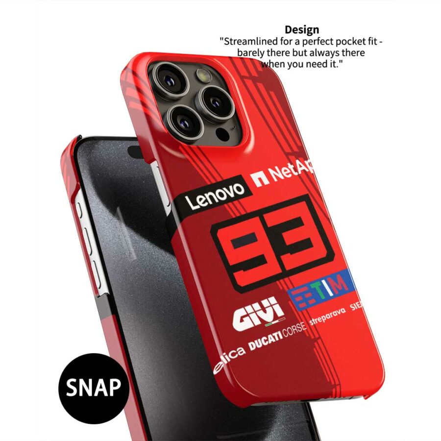 Marc Márquez 93 Ducati Racing Phone Case – MotoGP Rider Design Ducati MotoGP Team