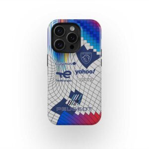 Peugeot 9X8 Le Mans 100th Anniversary Phone Case – Hypercar Tribute Livery (Clean Version) from the Sports Car Racing Clothing store collection.