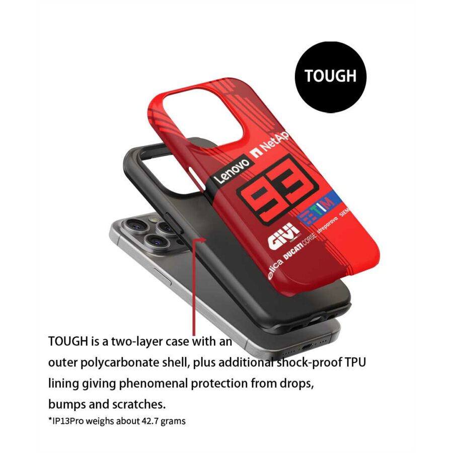 Marc Márquez 93 Ducati Racing Phone Case – MotoGP Rider Design Ducati MotoGP Team