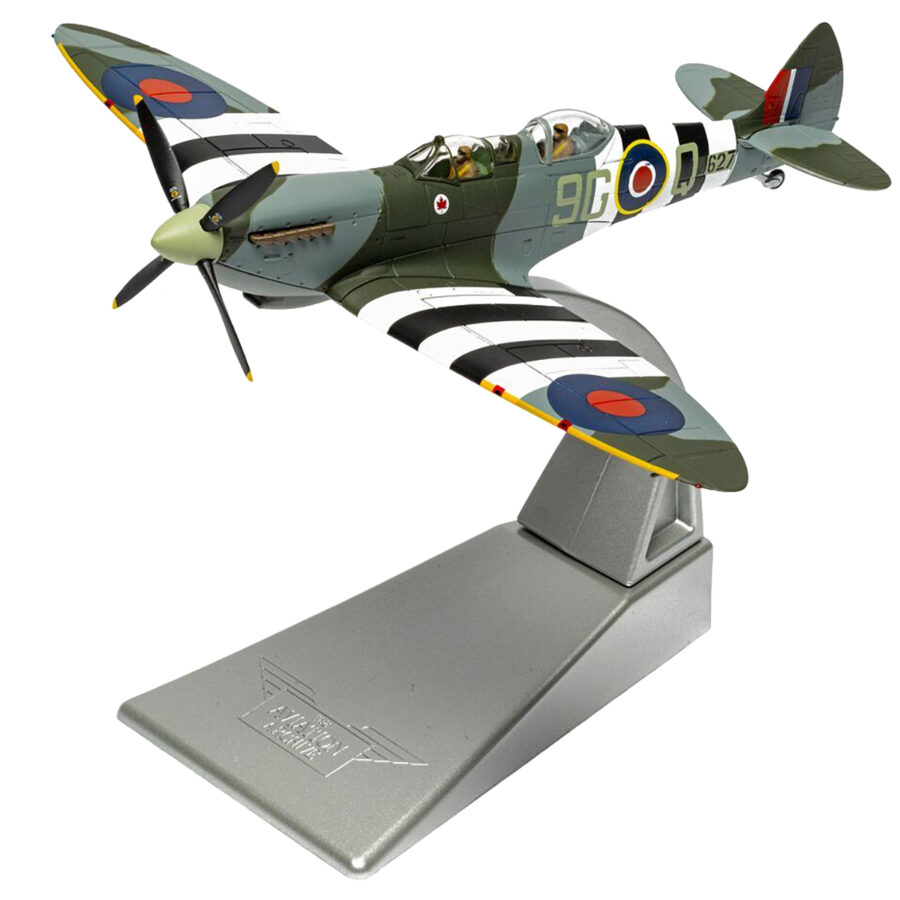 Supermarine Spitfire T.9 Aircraft "MJ627 Biggin Hill Heritage Hangar" Royal Canadian Air Force "The Aviation Archive" Series 1/72 Diecast Model by Corgi Canadian GP - Montreal Track Art