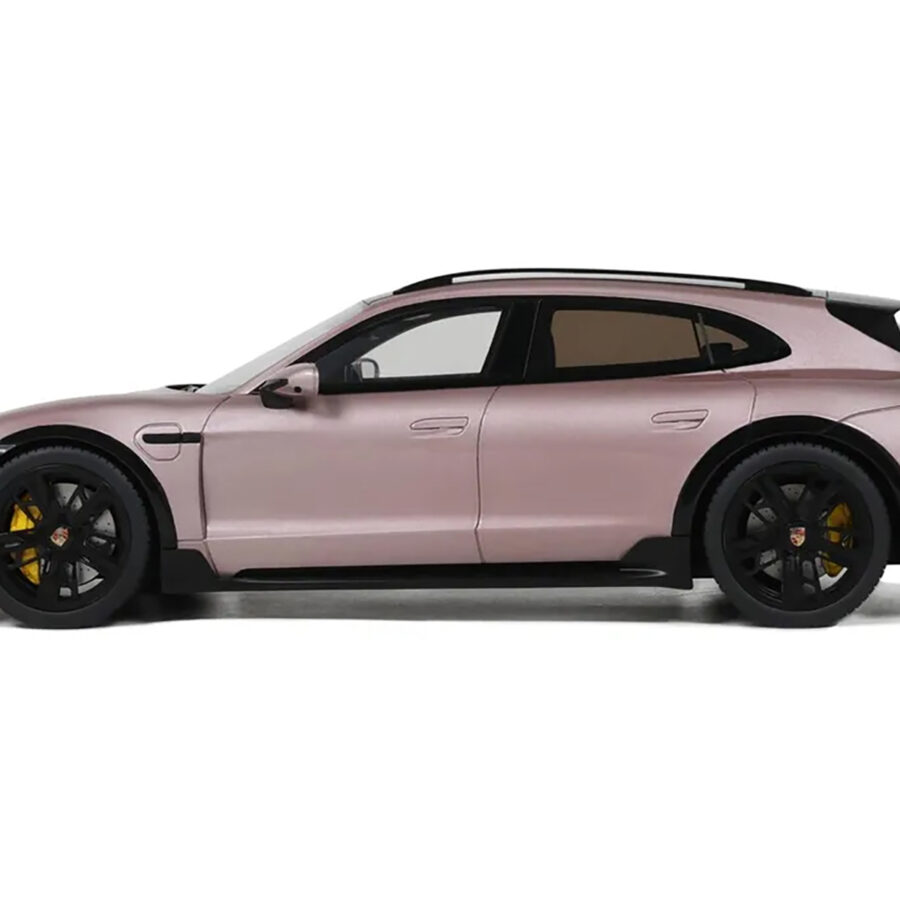 2022 Porsche Taycan Turbo S Cross Turismo Pink Metallic 1/18 Model Car by GT Spirit Automotive