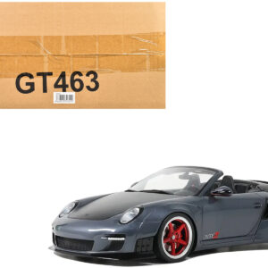 Porsche 911 LB-Works Alpha 9 Gray with Black Hood 1/18 Model Car by GT Spirit  by Diecast Mania
