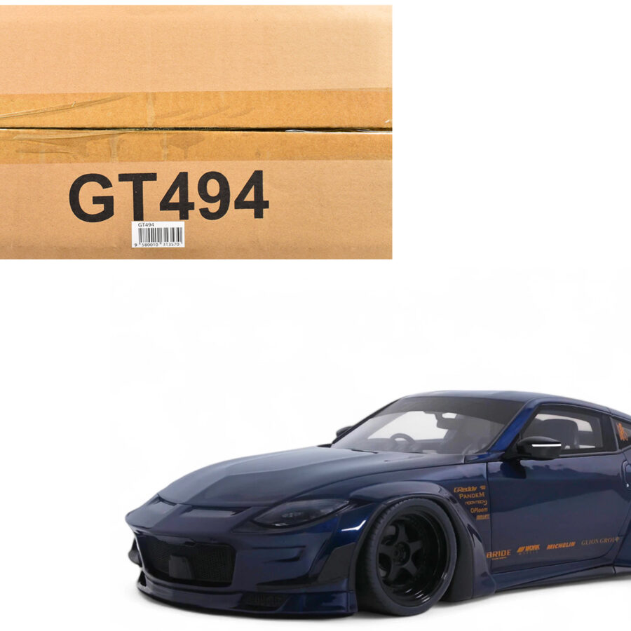 2023 Nissan 400Z by Pandem RHD (Right Hand Drive) Midnight Blue 1/18 Model Car by GT Spirit Automotive