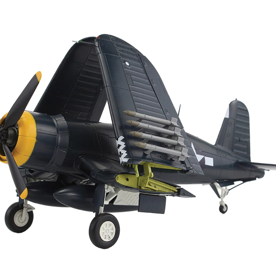 Vought F4U-4 Corsair Aircraft "White 13 Capt. Kenneth Walsh VMF-222 Okinawa" (1945) United States Marine Corps "Air Power Series" 1/48 Diecast Model by Hobby Master Automotive