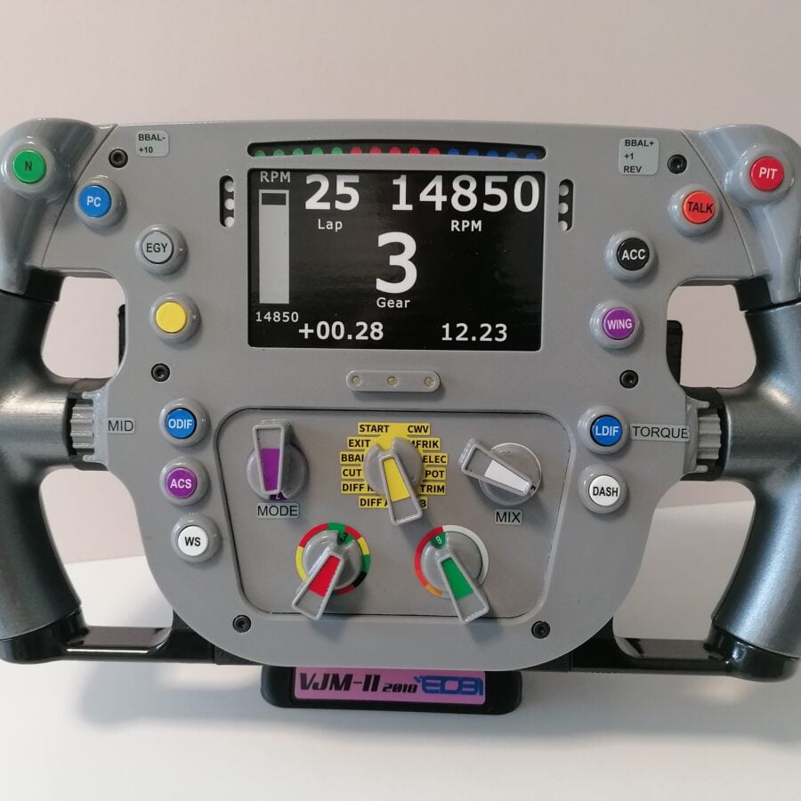 F1, Esteban Ocon, VJM11 Replica Steering Wheel for 2019 Season. from the Sports Car Racing Art store collection.