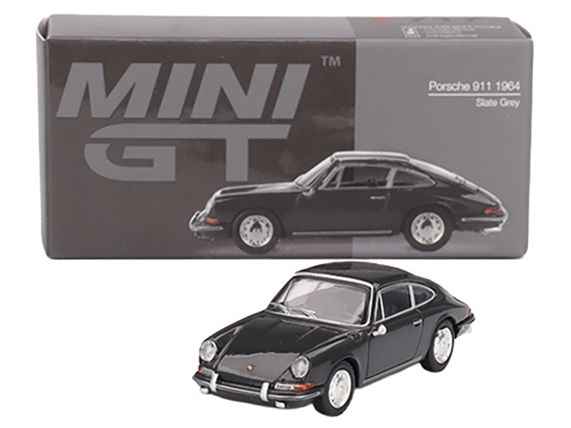 1964 Porsche 911 Slate Gray Limited Edition 1/64 Diecast Model Car by Mini GT Automotive