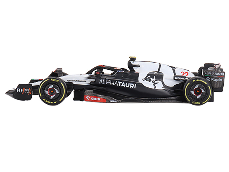 AlphaTauri AT04 #22 Yuki Tsunoda Formula One F1 "Australian GP" (2023) Limited Edition 1/64 Diecast Model Car by Mini GT Australian GP - Albert Park Track Art