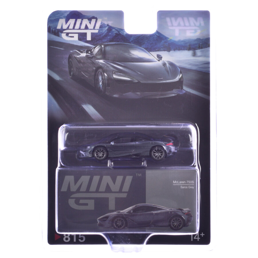 McLaren 750S Saros Gray Limited Edition 1/64 Diecast Model Car by Mini GT Automotive