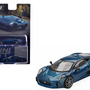 Jaguar C-X75 Blue Metallic Limited Edition 1/64 Diecast Model Car by Mini GT from the Sports Car Racing Collectibles store collection.