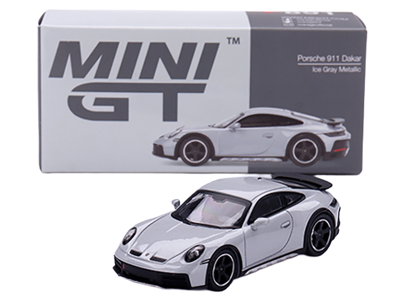 Porsche 911 Dakar Ice Gray Metallic Limited Edition 1/64 Diecast Model Car by Mini GT Automotive
