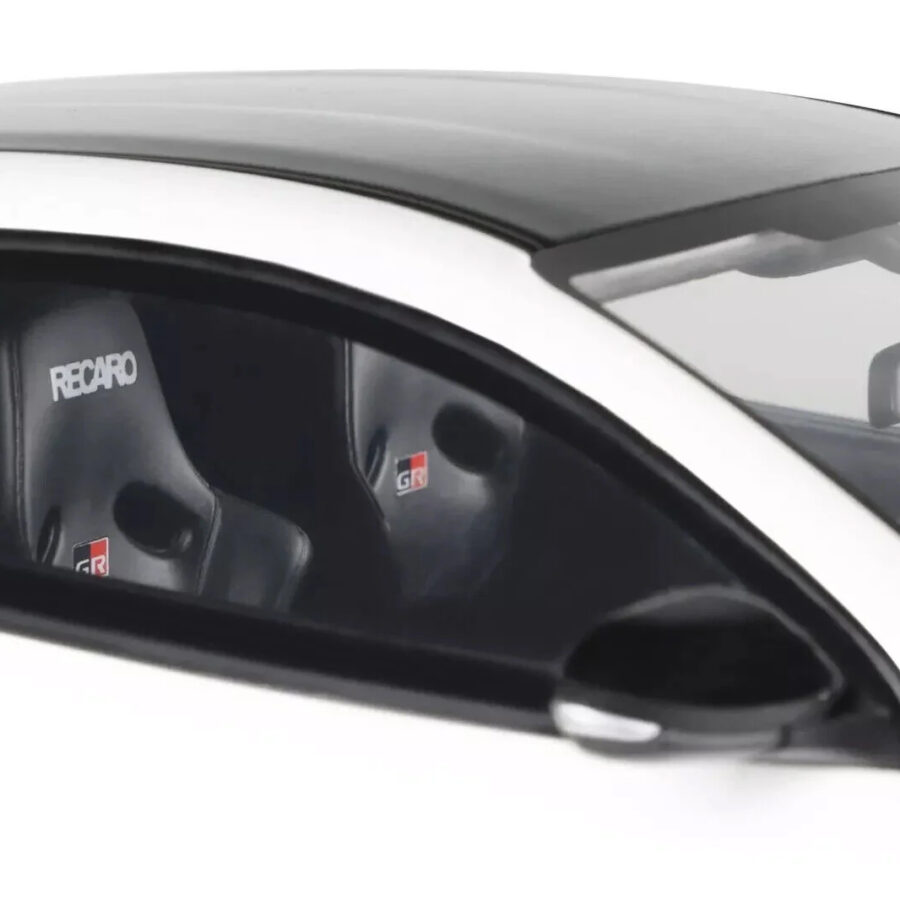 2022 Toyota GRMN Yaris RHD (Right Hand Drive) Platinum White Pearl with Black Hood and Top Limited Edition to 999 pieces Worldwide 1/18 Model Car by Otto Mobile Automotive