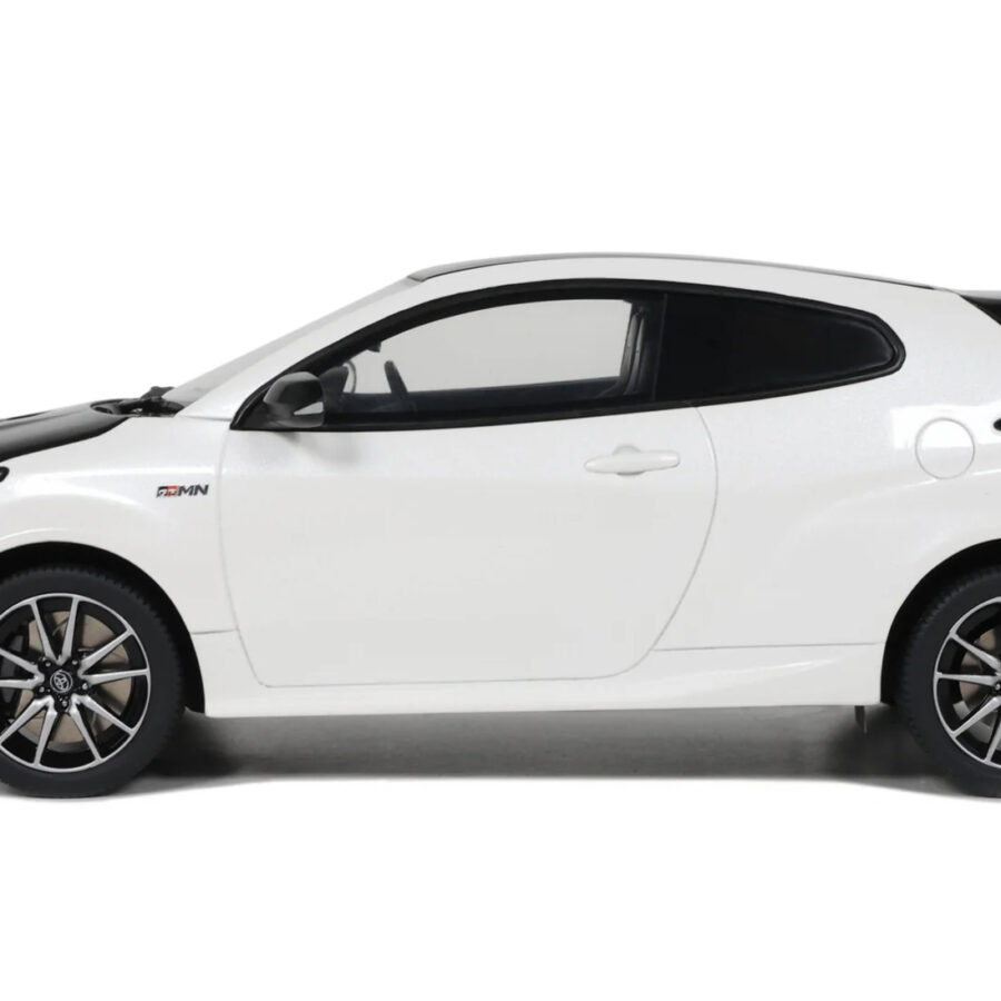 2022 Toyota GRMN Yaris RHD (Right Hand Drive) Platinum White Pearl with Black Hood and Top Limited Edition to 999 pieces Worldwide 1/18 Model Car by Otto Mobile Automotive
