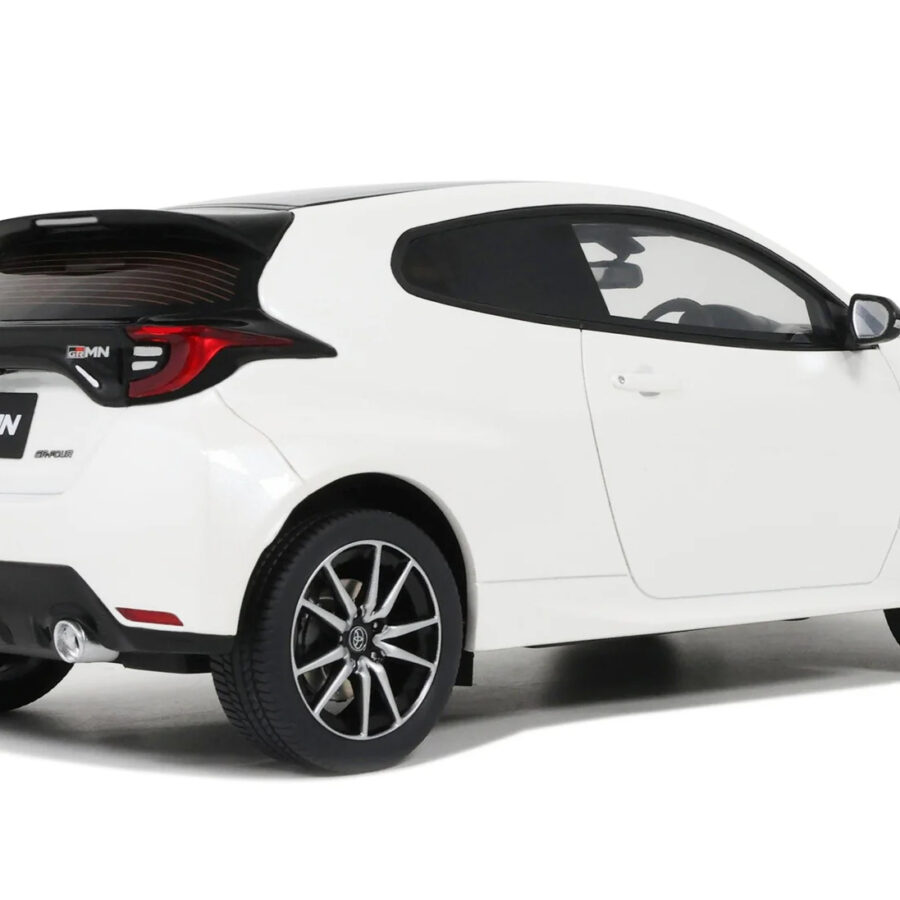 2022 Toyota GRMN Yaris RHD (Right Hand Drive) Platinum White Pearl with Black Hood and Top Limited Edition to 999 pieces Worldwide 1/18 Model Car by Otto Mobile Automotive