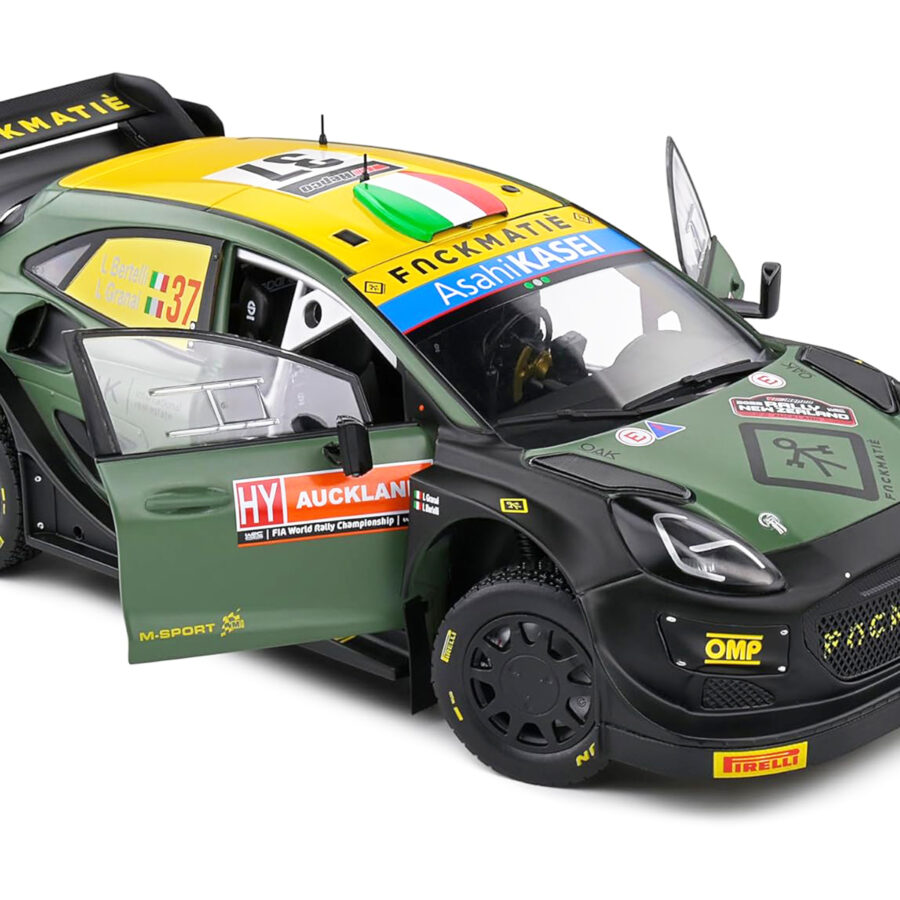 Ford Puma Rally1 Hybrid #37 Lorenzo Bertelli - Lorenzo Granai "Rally New Zealand" (2022) "Competition" Series 1/18 Diecast Model Car by Solido from the WRC & Rally store collection.