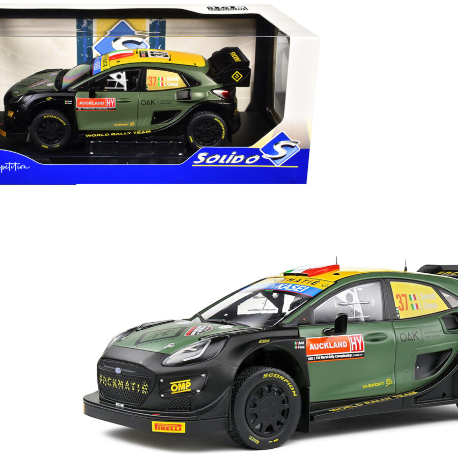 Ford Puma Rally1 Hybrid #37 Lorenzo Bertelli - Lorenzo Granai "Rally New Zealand" (2022) "Competition" Series 1/18 Diecast Model Car by Solido from the WRC & Rally store collection.
