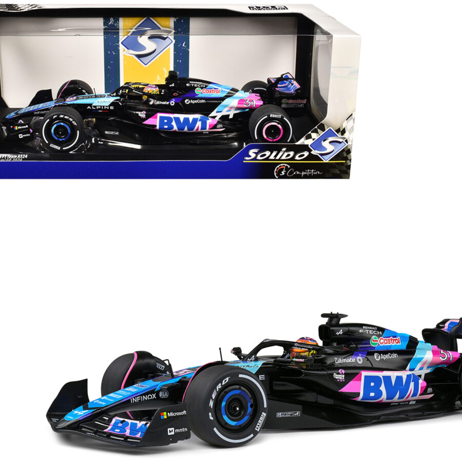 Alpine A524 #31 Esteban Ocon "BWT" Formula One F1 Miami GP (2024) "Competition" Series 1/18 Diecast Model Car by Solido from the Alpine F1 Team store collection.