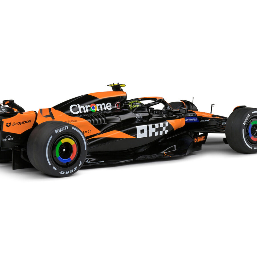 McLaren MCL38 #4 Lando Norris "OKX" Winner Formula One F1 Miami GP (2024) "Competition" Series 1/18 Diecast Model Car by Solido Automotive