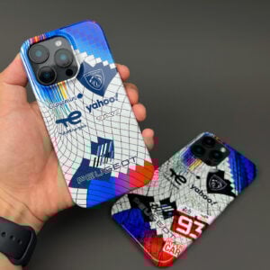 Peugeot 9X8 Le Mans 100th Anniversary Phone Case – Hypercar Tribute Livery (Clean Version) from the Sports Car Racing Clothing store collection.