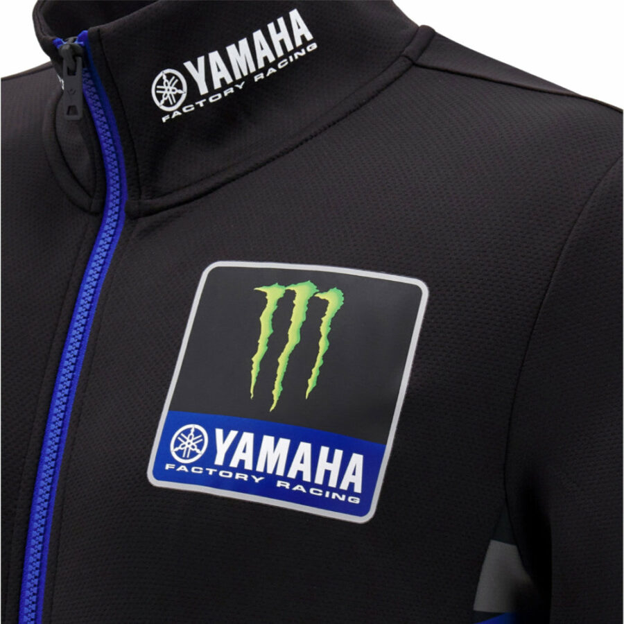 2025 Yamaha Racing Ath Team Full Zip Tech Sweat (Black) - Medium Adults Sports Car Racing Clothing