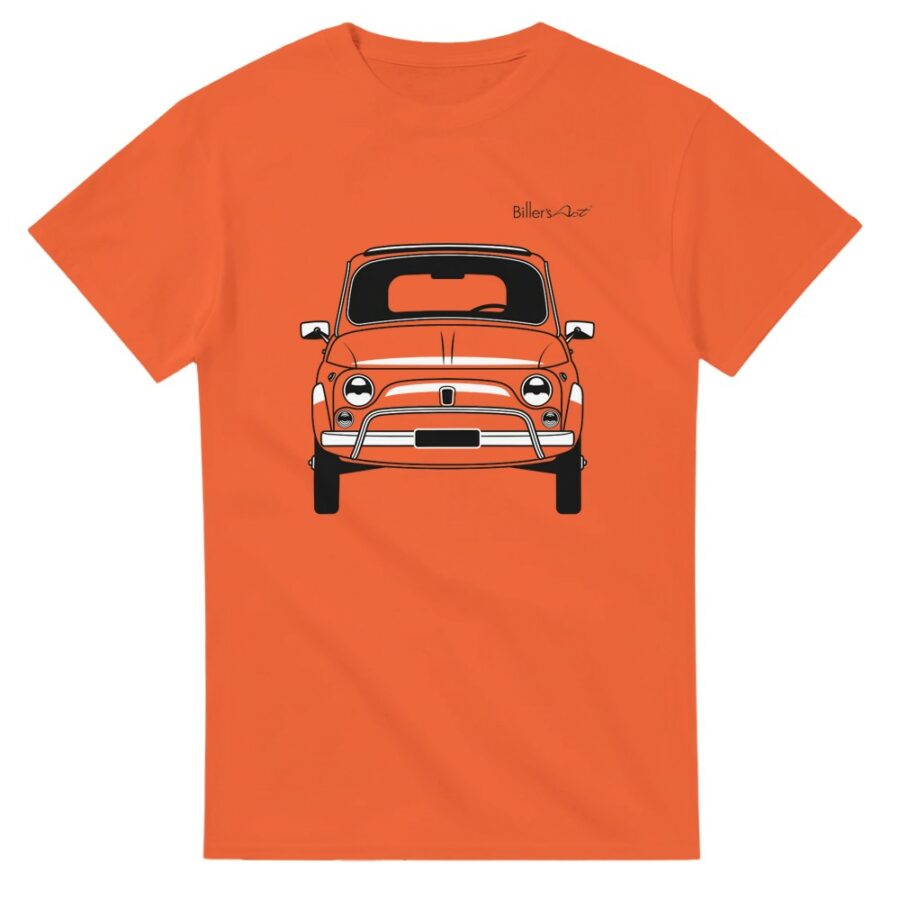 Fiat 500 80s Front View Super Cool T-Shirt Automotive