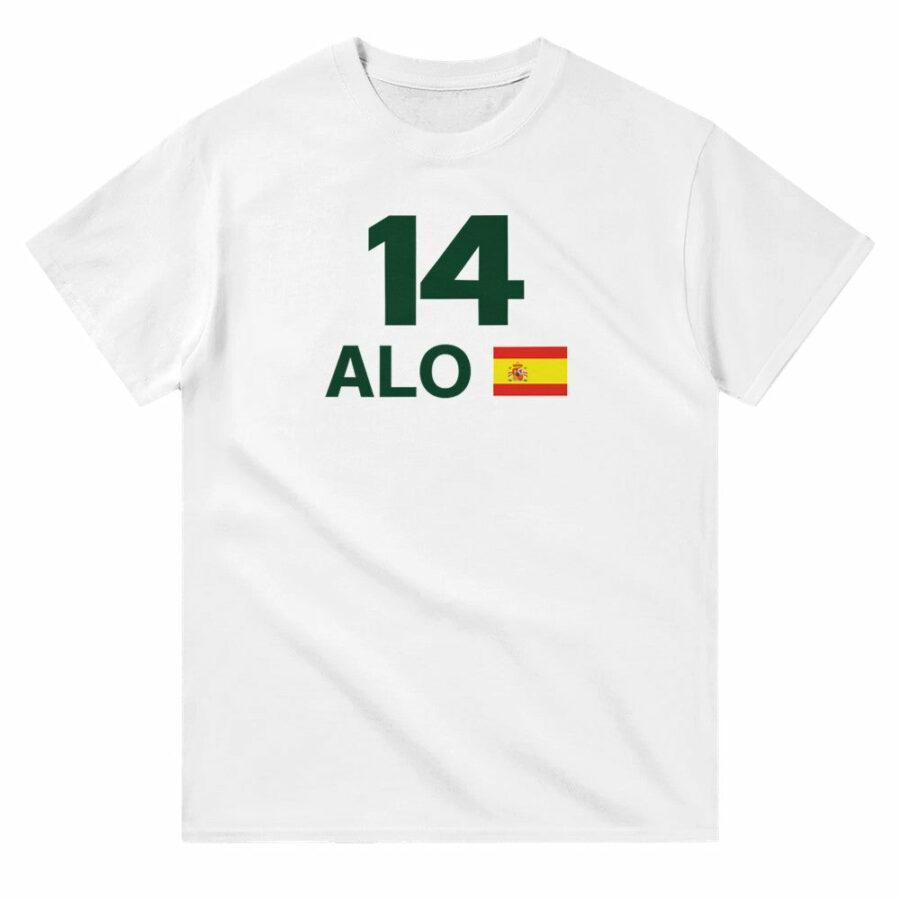 Fernando Alonso 2025 Race Calendar Formula 1 F1 T-Shirt Aston Martin F1 Team