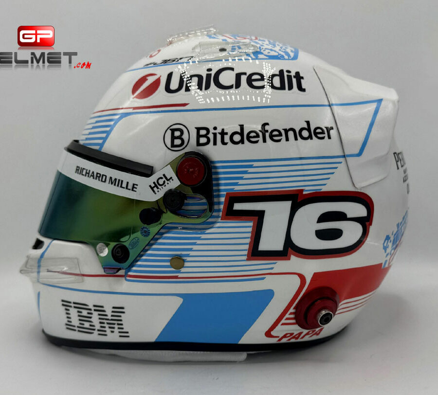 Charles Leclerc 2025 Monaco GP F1 Helmet Ferrari F1 Monaco GP Track Art