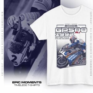 Michael Doohan T-Shirt | GP500 1992 Vol.1 | MotoGP Vintage Racing Tee Retro Motorbike Legend MotoGP Clothing & Merchandise by Evan DeCiren Store