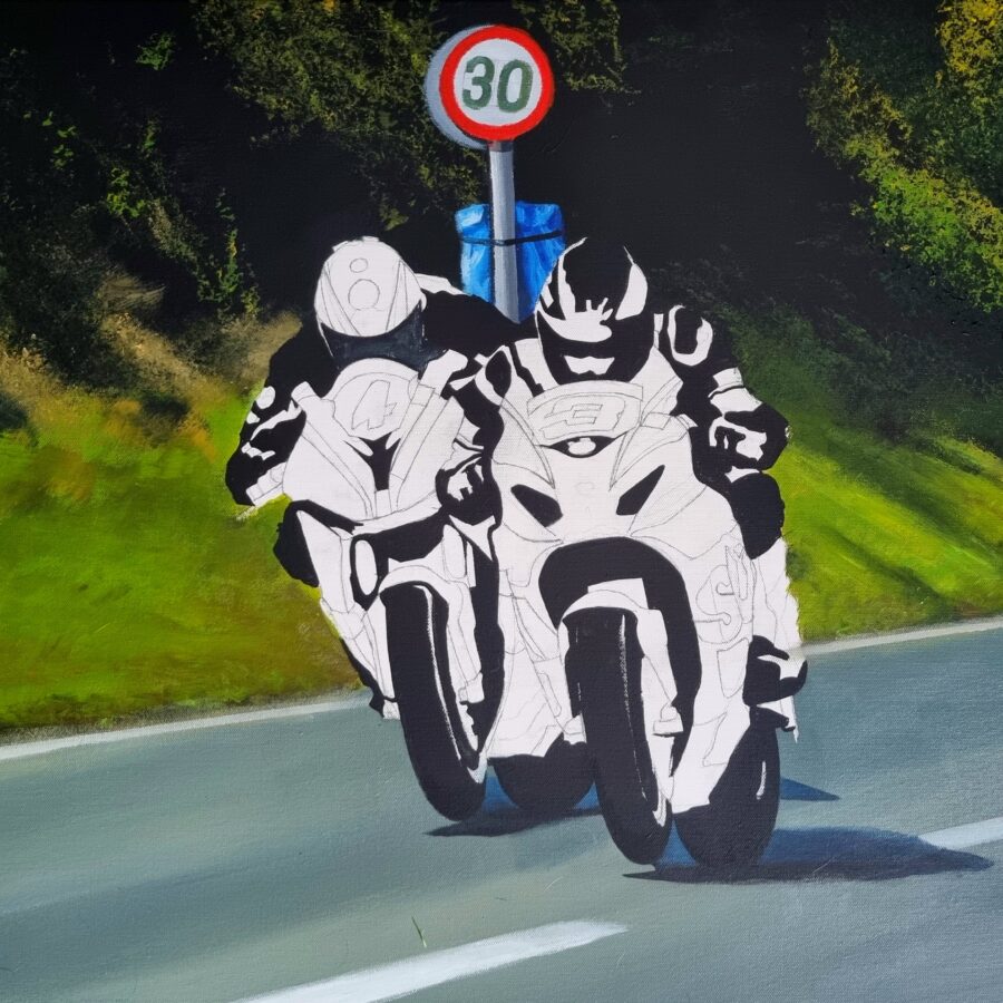 Michael Dunlop and Dan Kneen at The Southern 100 Michael Schumacher