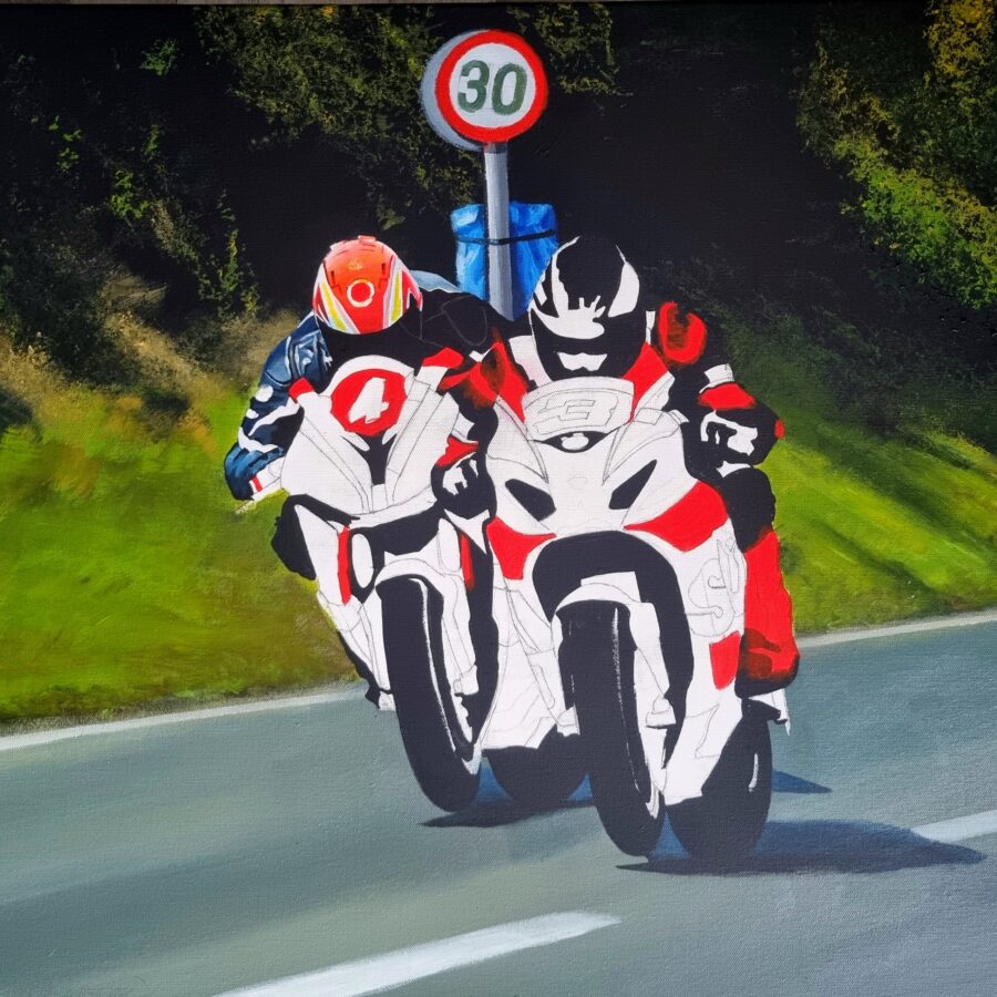 Michael Dunlop and Dan Kneen at The Southern 100 Michael Schumacher