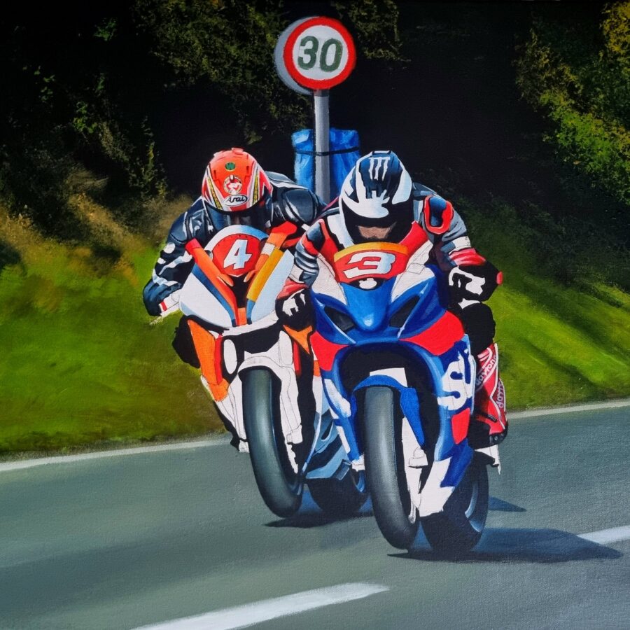 Michael Dunlop and Dan Kneen at The Southern 100 Michael Schumacher