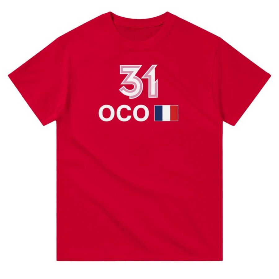 Esteban Ocon 2025 Race Calendar Formula 1 F1 T-Shirt F1 Clothing
