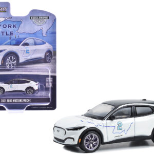 2021 Ford Mustang Mach-E #2 "New York to Seattle Transcontinental Tour" White with Black Top "Hobby Exclusive" Series 1/64 Diecast Model Car by Greenlight from the Sports Car Racing Collectibles store collection.