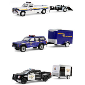"Hot Pursuit Hitch & Tow" Series 1 Set of 3 pieces 1/64 Diecast Model Cars by Greenlight by Diecast Mania