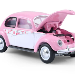 1950 Volkswagen Beetle "Botanical Beetle" Pink and White with Graphics "Club Vee-Dub" Series 21 1/64 Diecast Model Car by Greenlight from the Sports Car Racing Collectibles store collection.