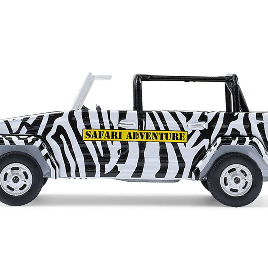 1974 Volkswagen Thing (Type 181) "Safari Adventure" Black and White Zebra Stripes "Club Vee-Dub" Series 21 1/64 Diecast Model Car by Greenlight from the Volkswagen store collection.