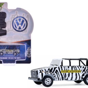 1974 Volkswagen Thing (Type 181) "Safari Adventure" Black and White Zebra Stripes "Club Vee-Dub" Series 21 1/64 Diecast Model Car by Greenlight from the Sports Car Racing Collectibles store collection.