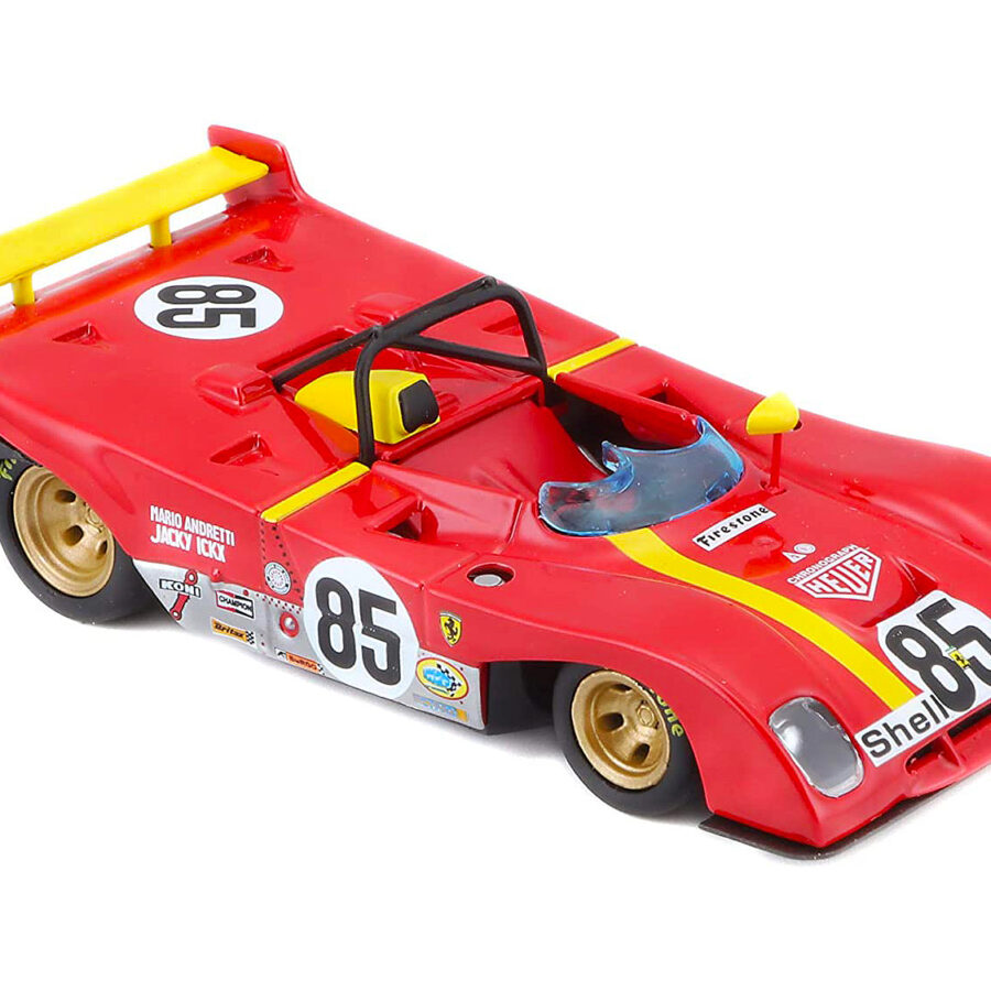 Ferrari 312P #85 Jacky Ickx - Mario Andretti 6 Hours of Watkins Glen (1972) 1/43 Diecast Model Car by Bburago Automotive