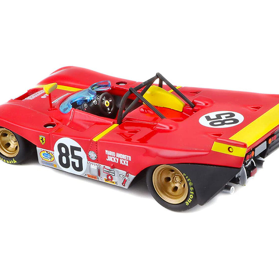 Ferrari 312P #85 Jacky Ickx - Mario Andretti 6 Hours of Watkins Glen (1972) 1/43 Diecast Model Car by Bburago Automotive