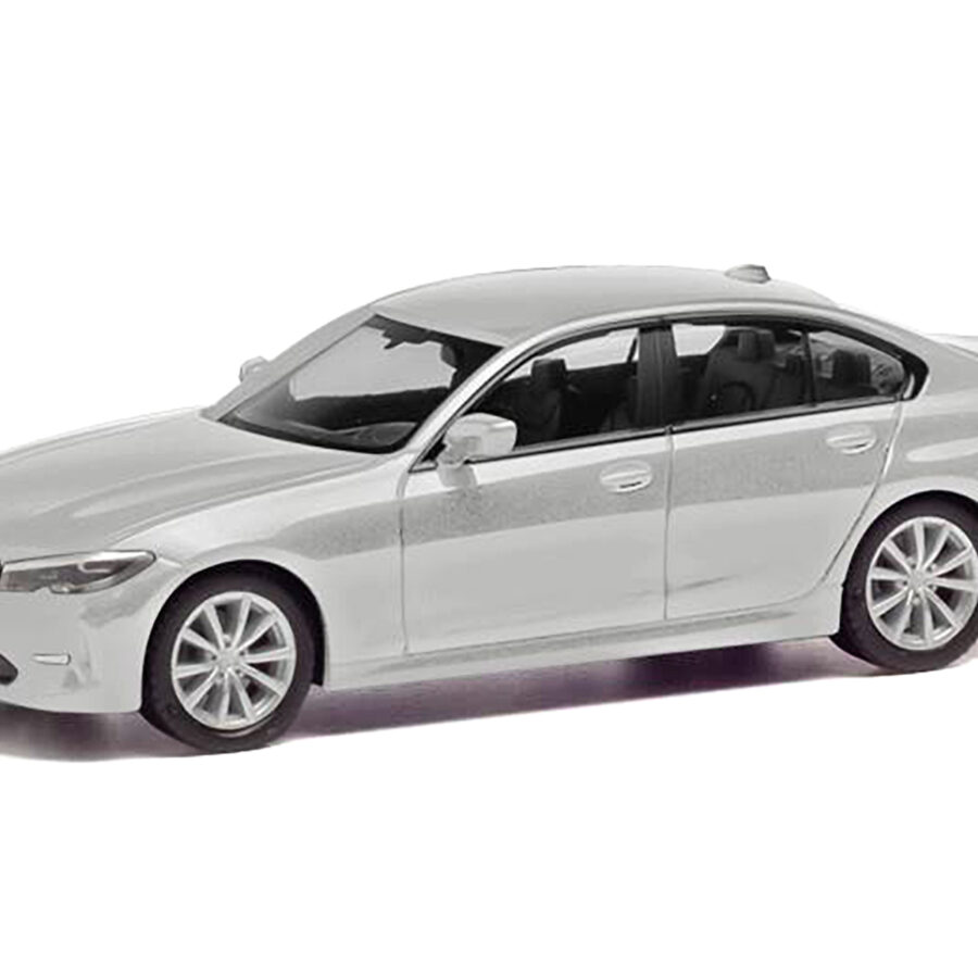 BMW 3 Series Silver Metallic 1/87 (HO) Plastic Model Car by Promotex Automotive
