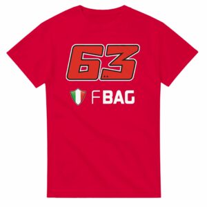 Francesco Pecco Bagnaia 2025 MotoGP Race Calendar T-Shirt from the Sports Car Racing Gifts store collection.