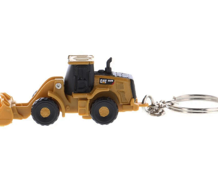 CAT Caterpillar 950M Wheel Loader Keychain Yellow Diecast Model by Diecast Masters Automotive