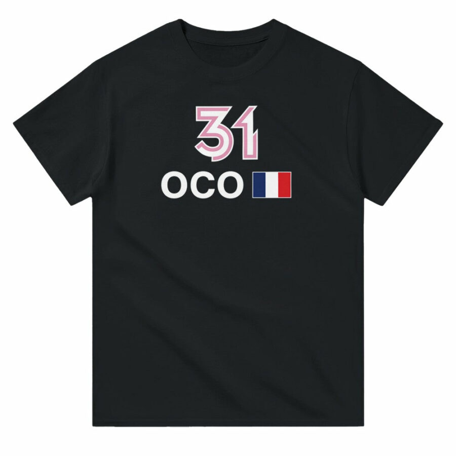 Esteban Ocon 2025 Race Calendar Formula 1 F1 T-Shirt F1 Clothing