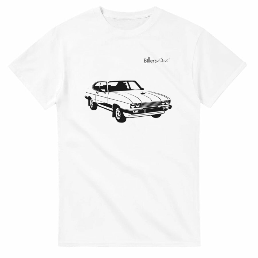 Ford Capri MK3 Super Cool T-Shirt from the Sports Car Racing Caps store collection.