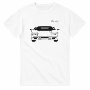 Lamborghini Countach Front View Super Cool T-Shirt from the Lamborghini store collection.