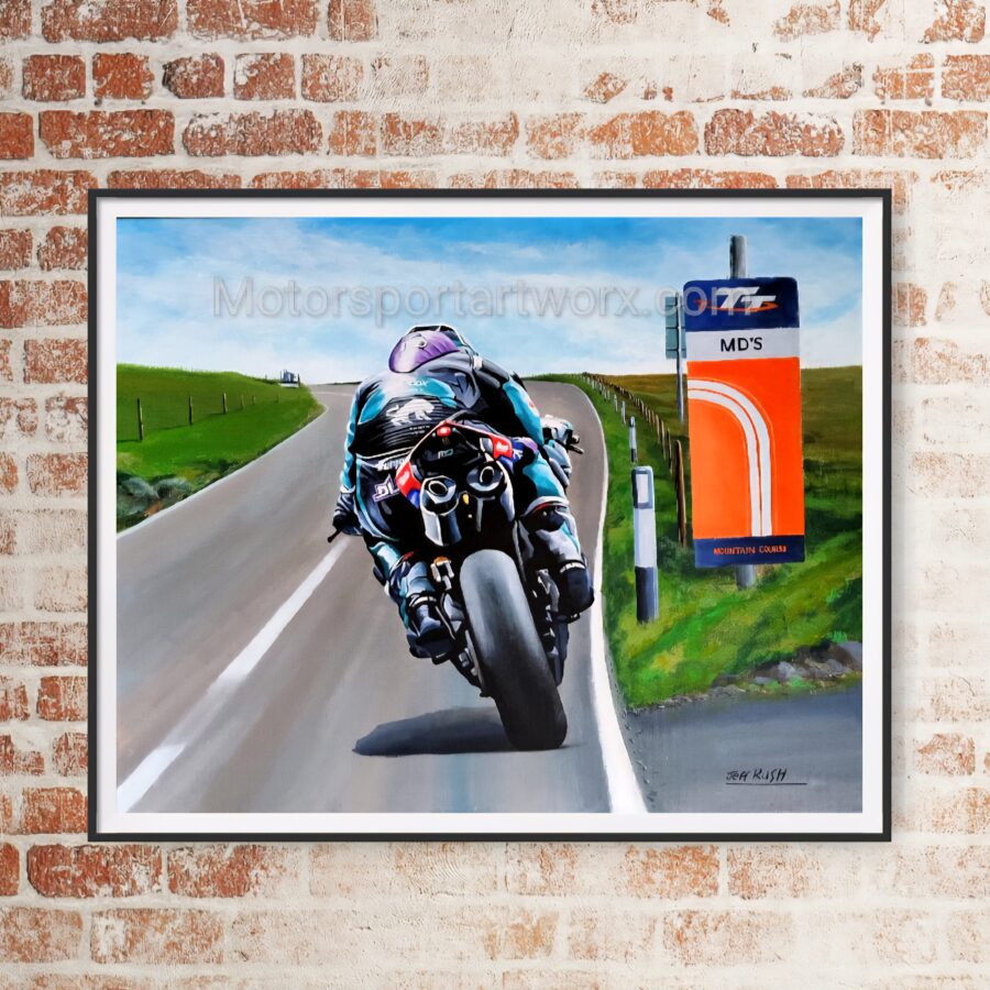 MD at MD'S Michael Dunlop Limited Edition Print by Jeff Rush from the Formula 1 Memorabilia store collection.