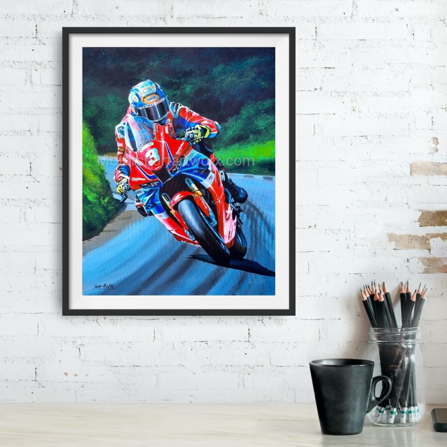Autographed Dean Harrison Superstock Victory Limited Edition Print MotoGP Art
