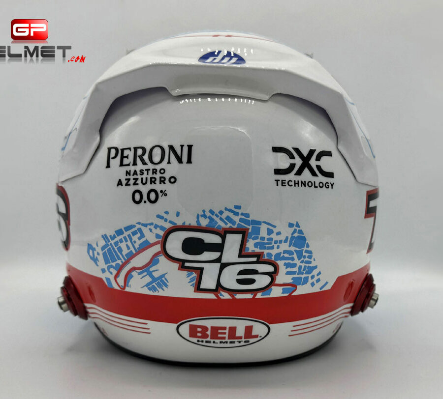 Charles Leclerc 2025 Monaco GP F1 Helmet Ferrari F1 Monaco GP Track Art