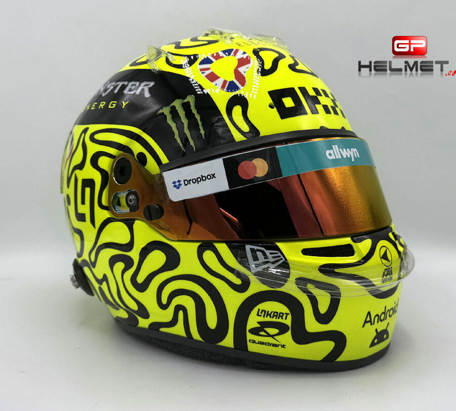 Lando Norris 2025 Silverstone GP F1 Helmet Mc Laren F1 British GP - Silverstone Track Art
