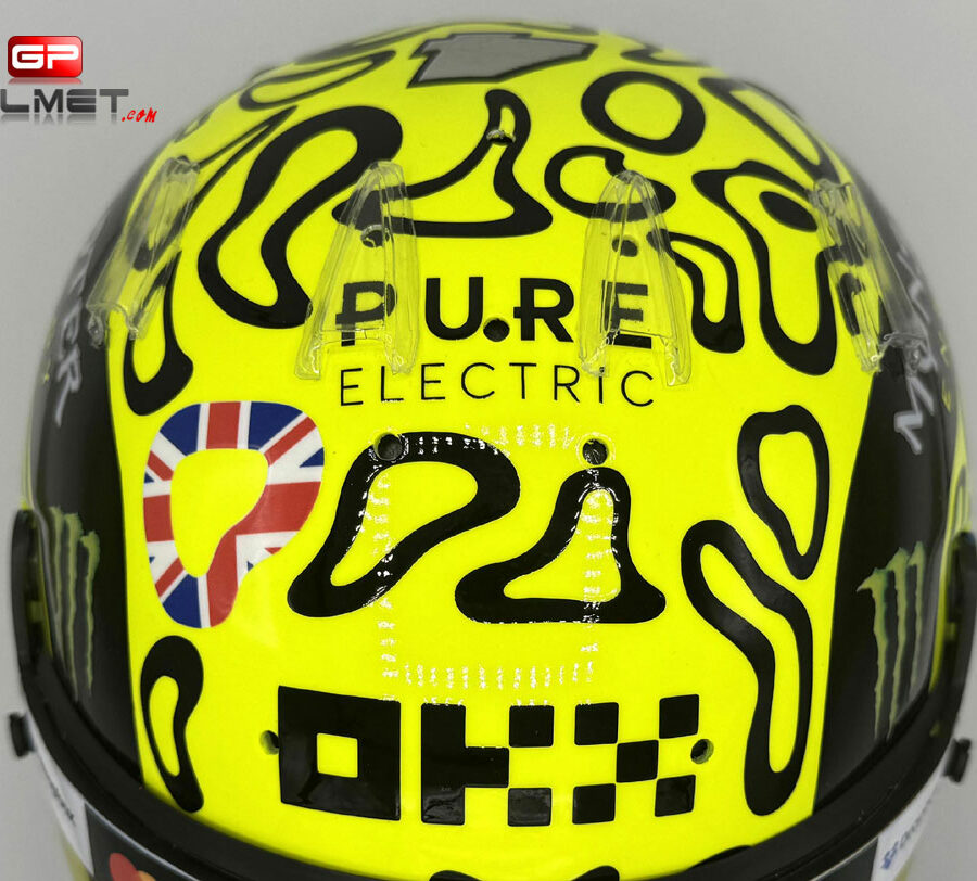 Lando Norris 2025 Silverstone GP F1 Helmet Mc Laren F1 British GP - Silverstone Track Art