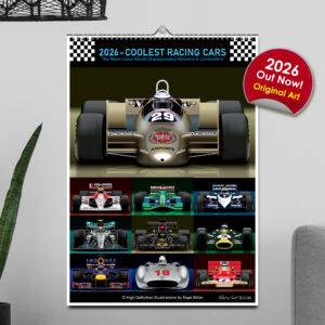 Formula 1 Coolest Cars 2026 12 month Race Calendar from the Azerbaijan GP - Baku Track Art store collection.
